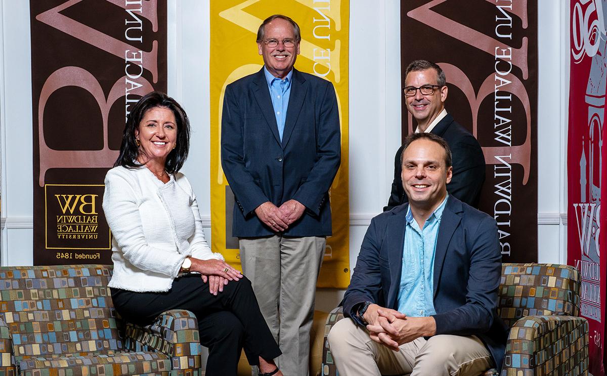 Clockwise from bottom left: Greg Flanik, Greg Cingle, Dr. Thomas Sutton and Ellen Zegarra.