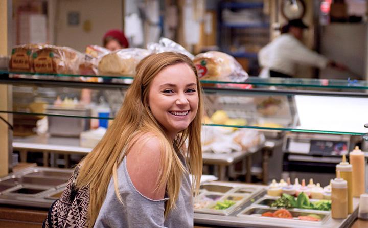 Image of Student at Salad Bar